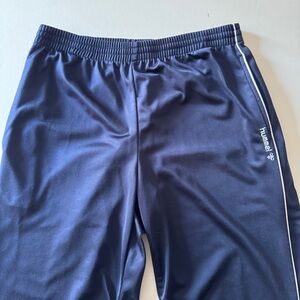 Hummel Dark Blue Athletic Pants with White Stripe